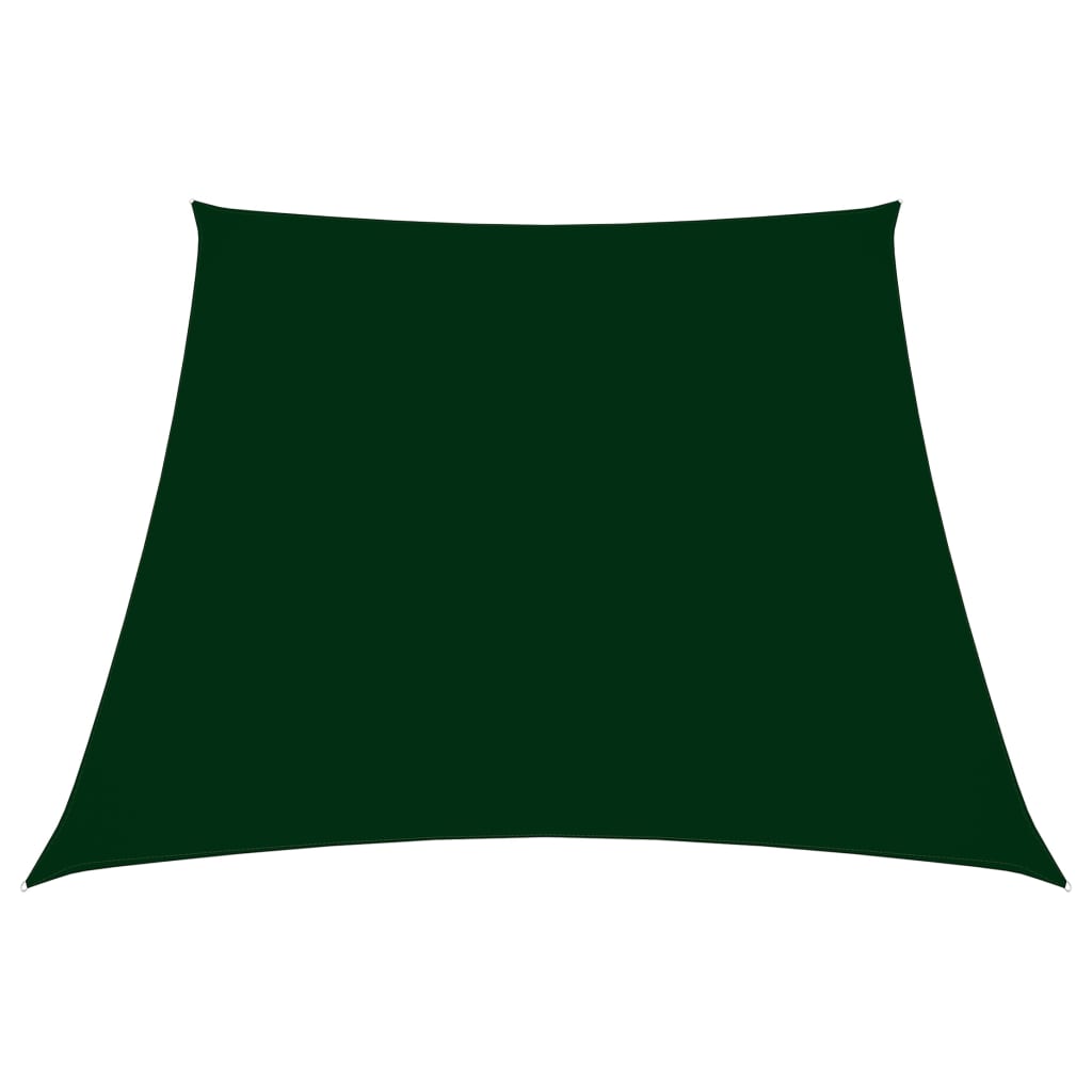 vidaXL Solseil oxfordstoff trapesformet 2/4x3 m mørkegrønn
