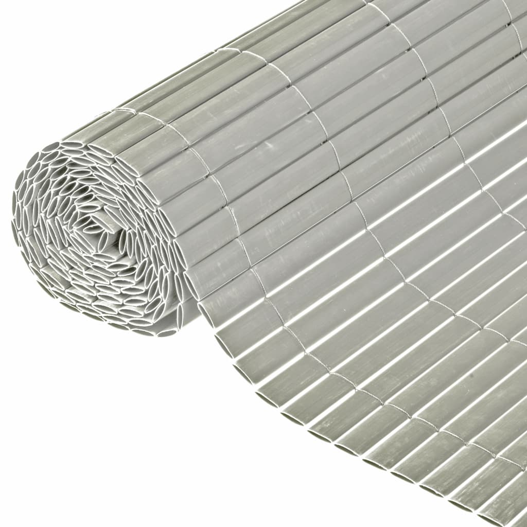 Nature Hageskjerm dobbeltsidig PVC 1x3m grå