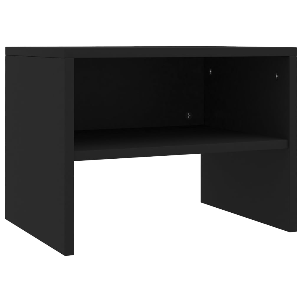 vidaXL Nattbord svart 40x30x30 cm konstruert tre