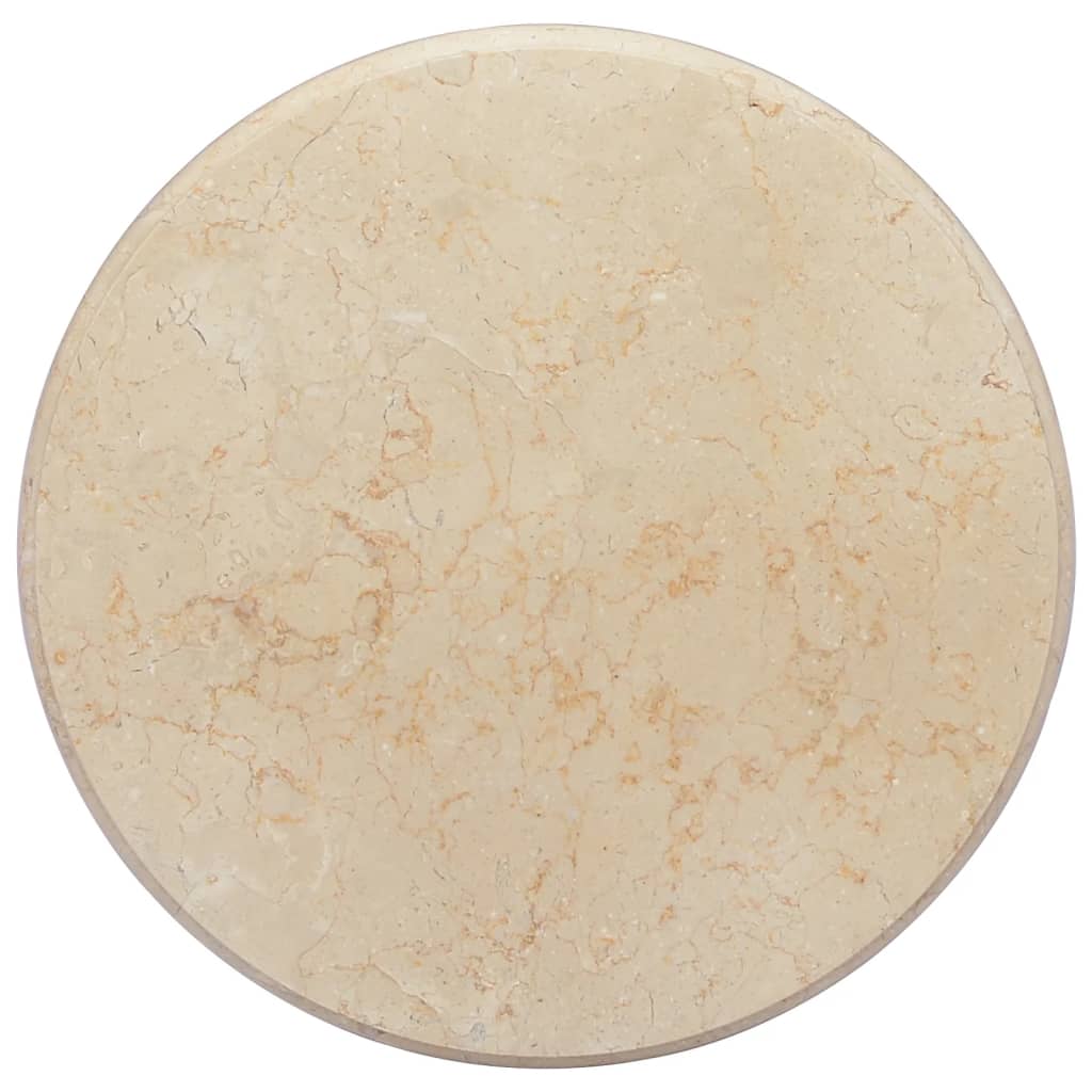 vidaXL Bordplate kremhvit Ø50x2,5 cm marmor