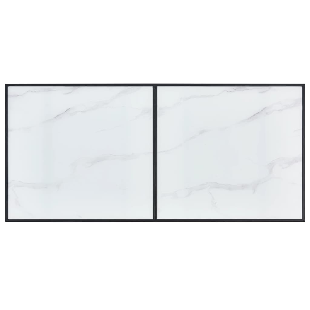 vidaXL Spisebord hvit 140x70x75 cm herdet glass
