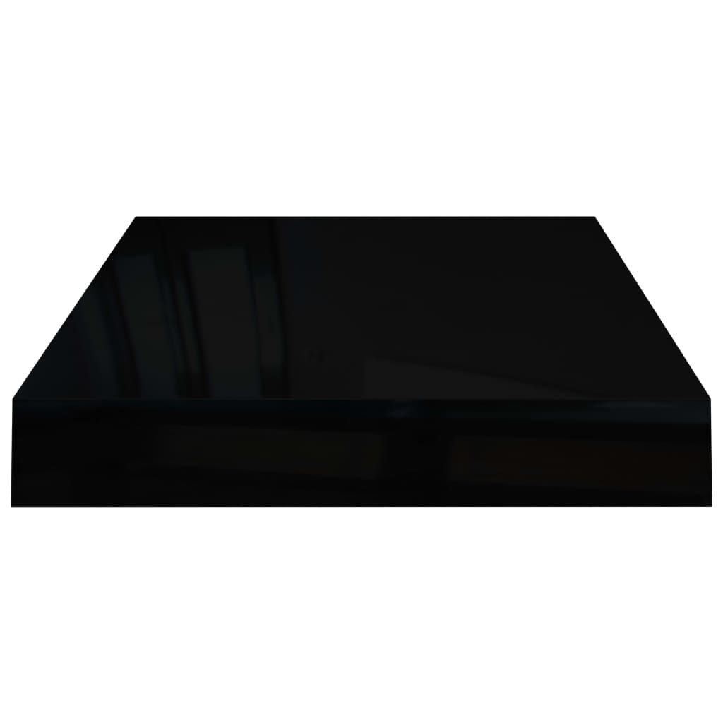 vidaXL Flytende vegghyller 4 stk høyglans svart 40x23x3,8 cm MDF