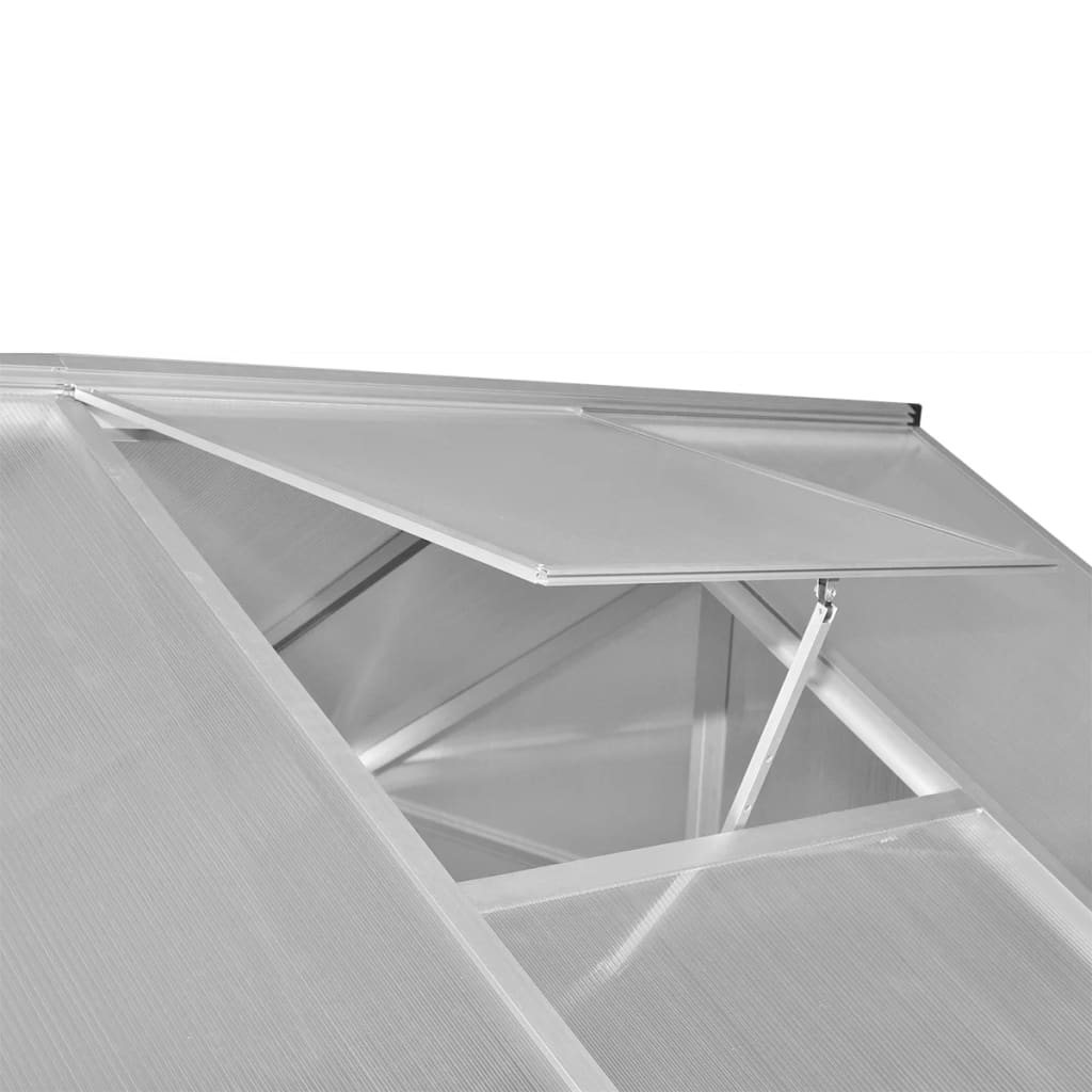 vidaXL Drivhus forsterket aluminium 6,05 m²