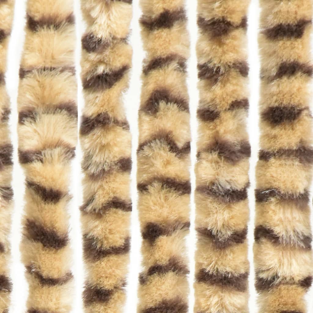 vidaXL Insektgardin beige og brun 100x220 cm chenille