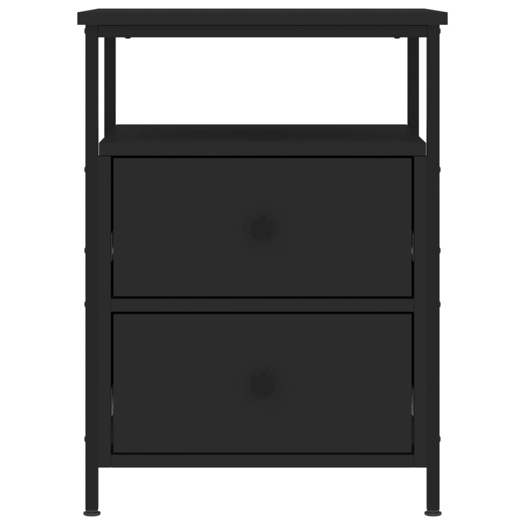 vidaXL Nattbord svart 44x45x60 cm konstruert tre