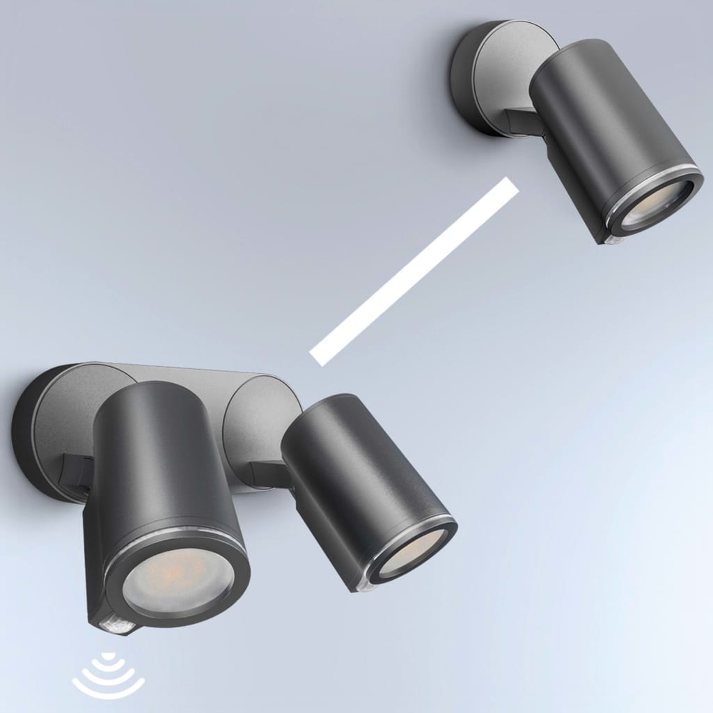 Steinel Utendørs sensorspotlys Spot Duo Sensor svart