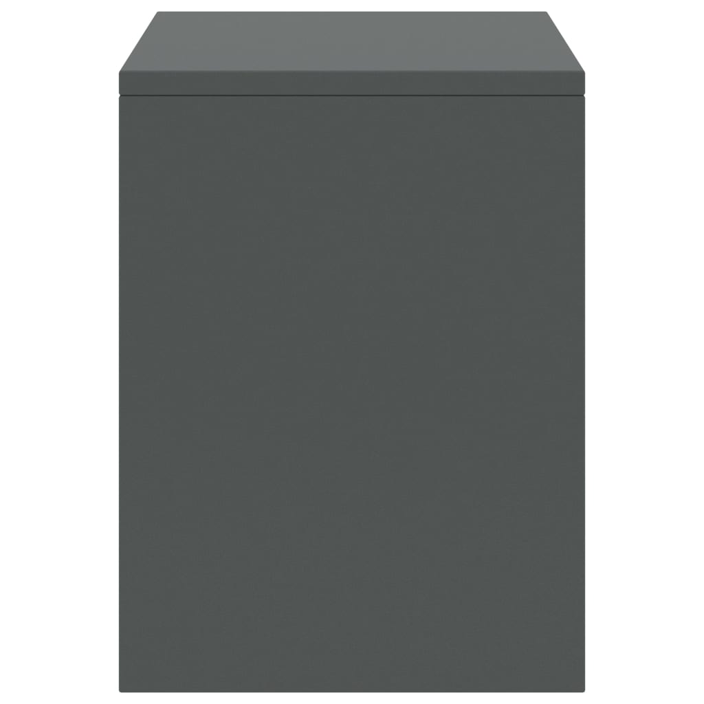 vidaXL Nattbord mørkegrå 35x30x40 cm heltre furu