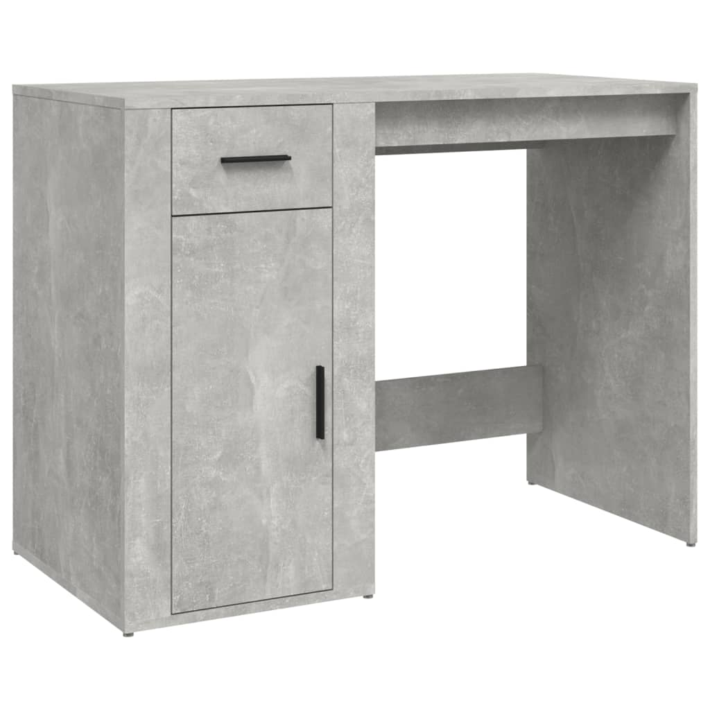 vidaXL Skrivebordskap betonggrå 100x49x75 cm konstruert tre