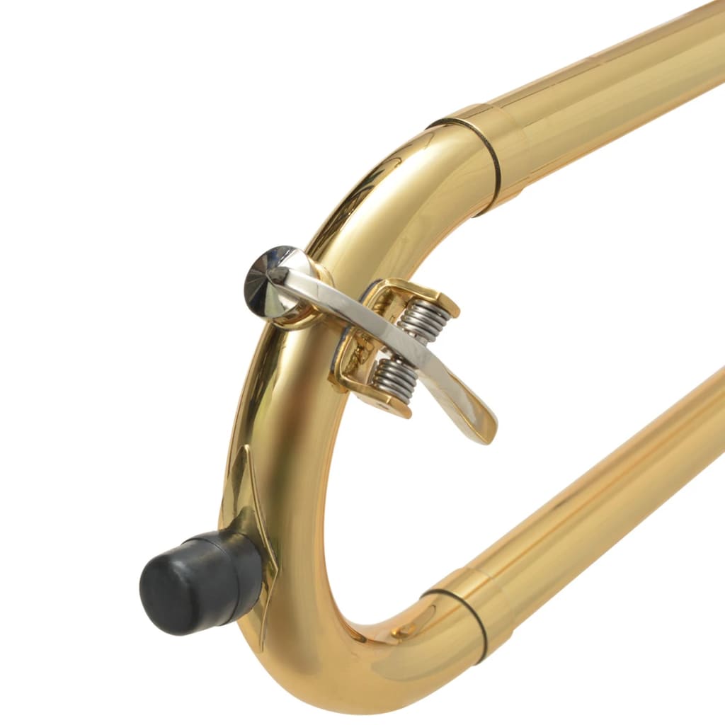 vidaXL Trombone Gul Messing med Gullakk Bb