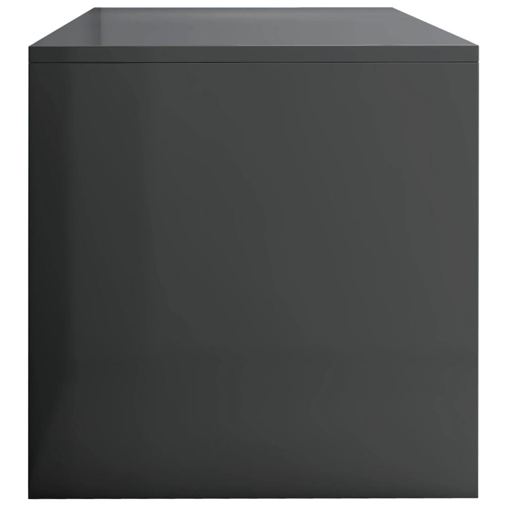 vidaXL TV-benk høyglans grå 100x40x40 cm konstruert tre