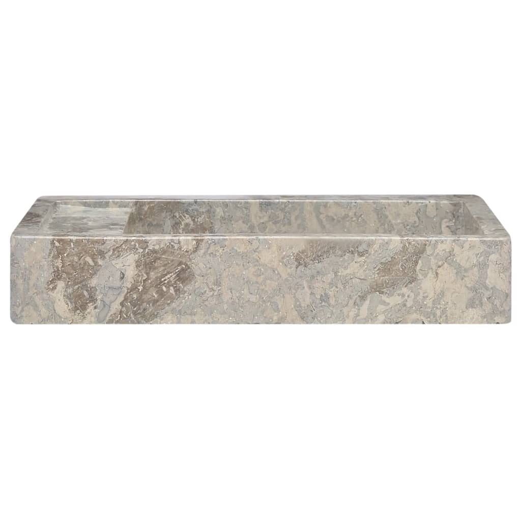 vidaXL Vask 58x39x10 cm marmor grå