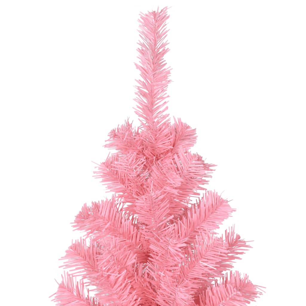 vidaXL Kunstig juletre med stativ rosa 180 cm PVC