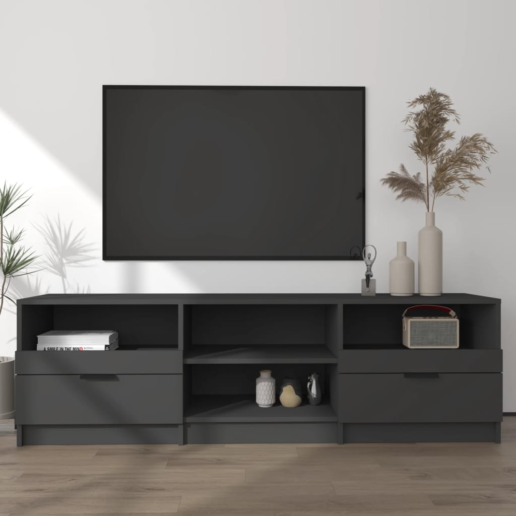vidaXL TV-benk svart 150x33,5x45 cm konstruert tre