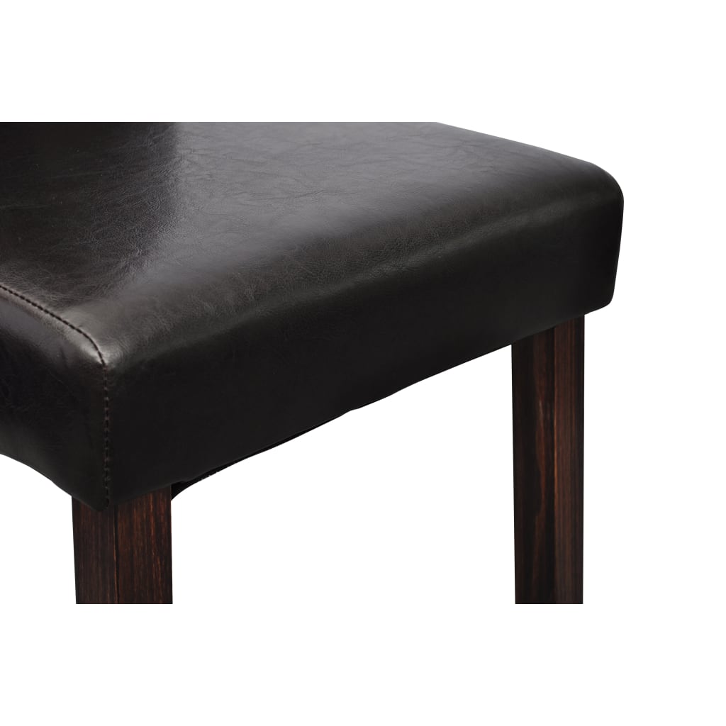 vidaXL Spisestoler 4 stk svart kunstig skinn