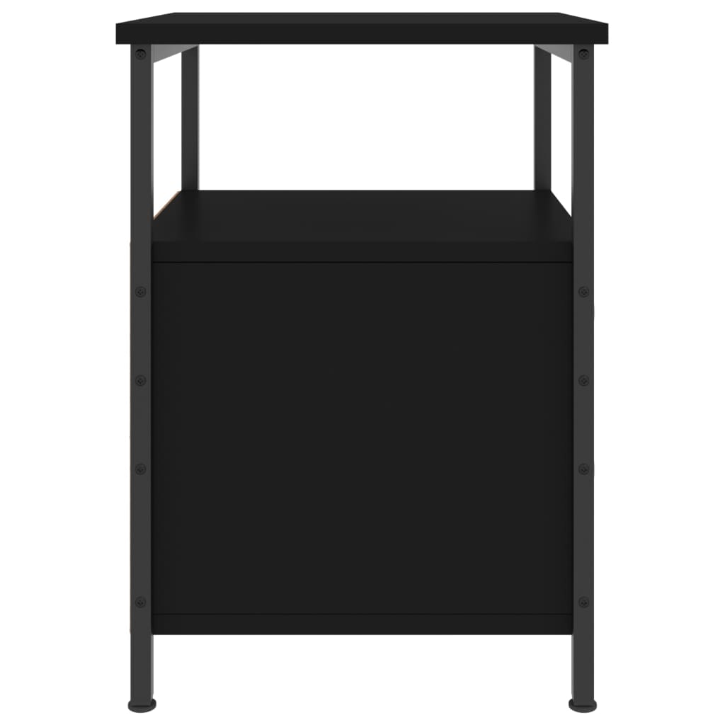 vidaXL Nattbord svart 34x35,5x50 cm konstruert tre