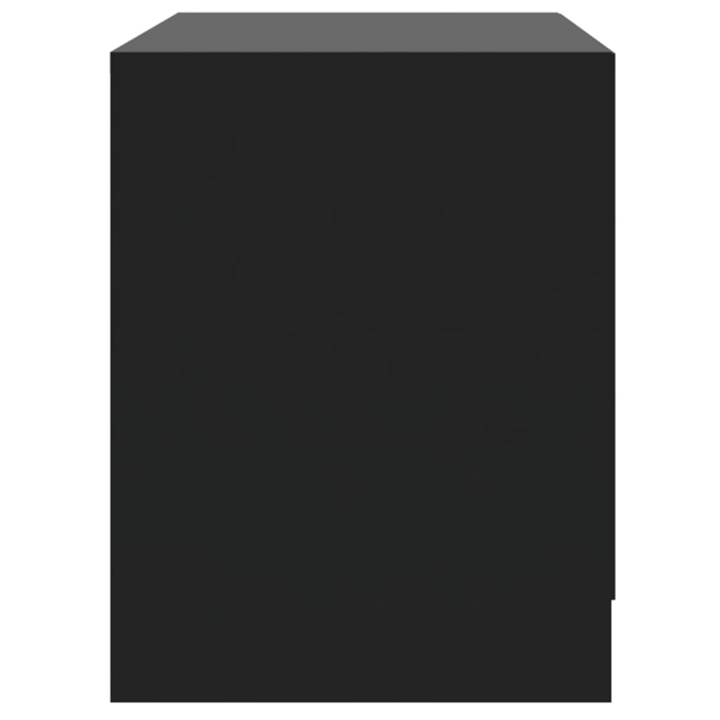 vidaXL Nattbord svart 45x34,5x44,5 cm sponplate