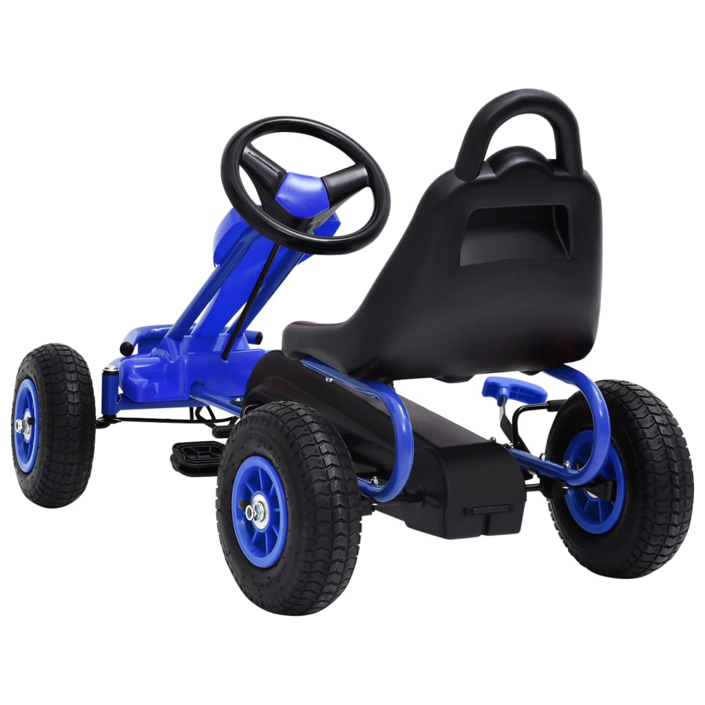 vidaXL Pedal-go-kart med pneumatiske dekk blå