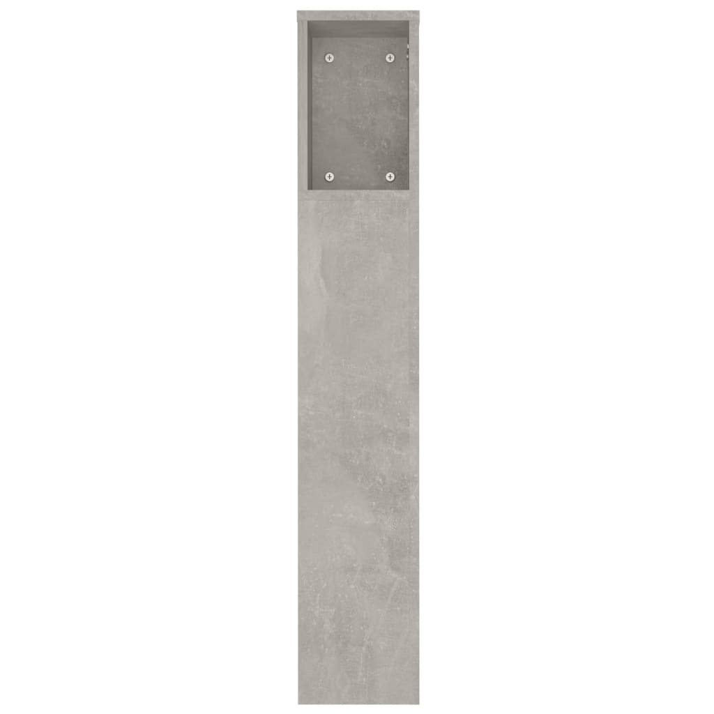 vidaXL Sengegavlskap betonggrå 180x18,5x104,5 cm