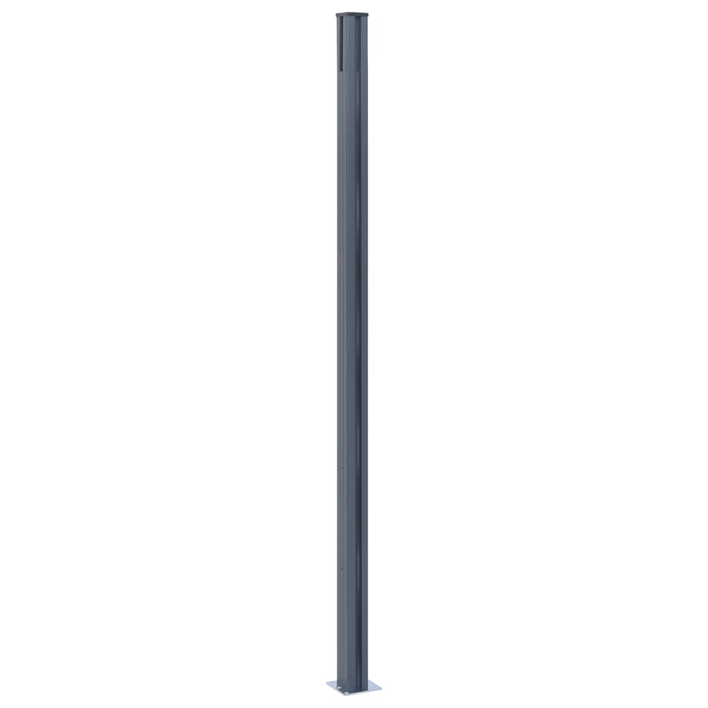vidaXL Gjerdestolper 2 stk mørkegrå 185 cm aluminium
