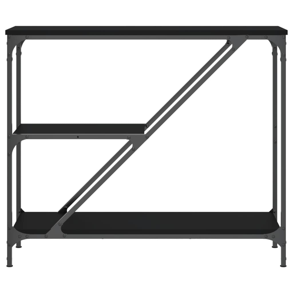 vidaXL Konsollbord svart 88,5x30x75 cm konstruert tre