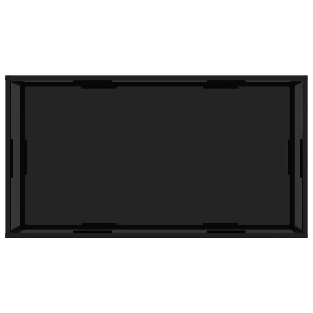 vidaXL Salongbord svart 120x60x35 cm herdet glass
