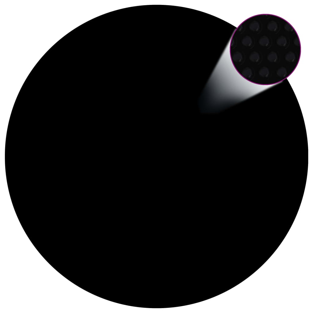 vidaXL Bassengtrekk svart 381 cm PE