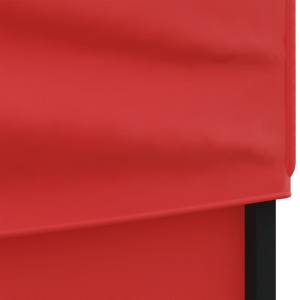vidaXL Sammenleggbart festtelt med sidevegger rød 3x6 m