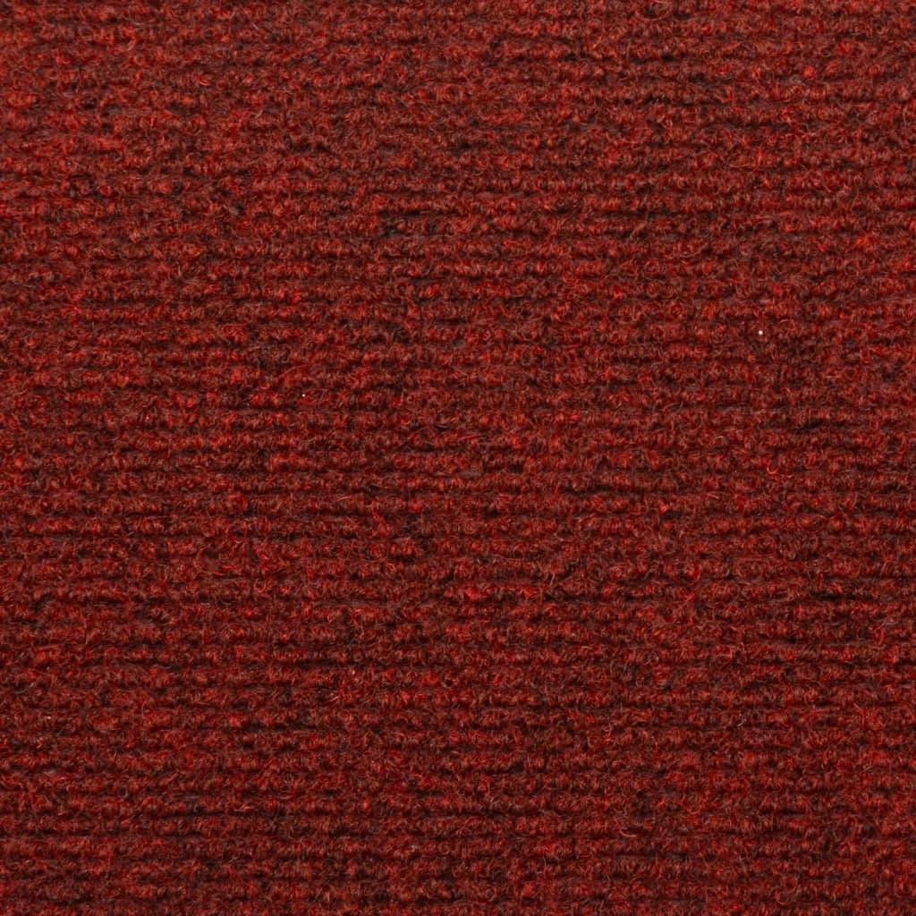 vidaXL Trappematter 15 stk nålestempel 65x21x4 cm rød