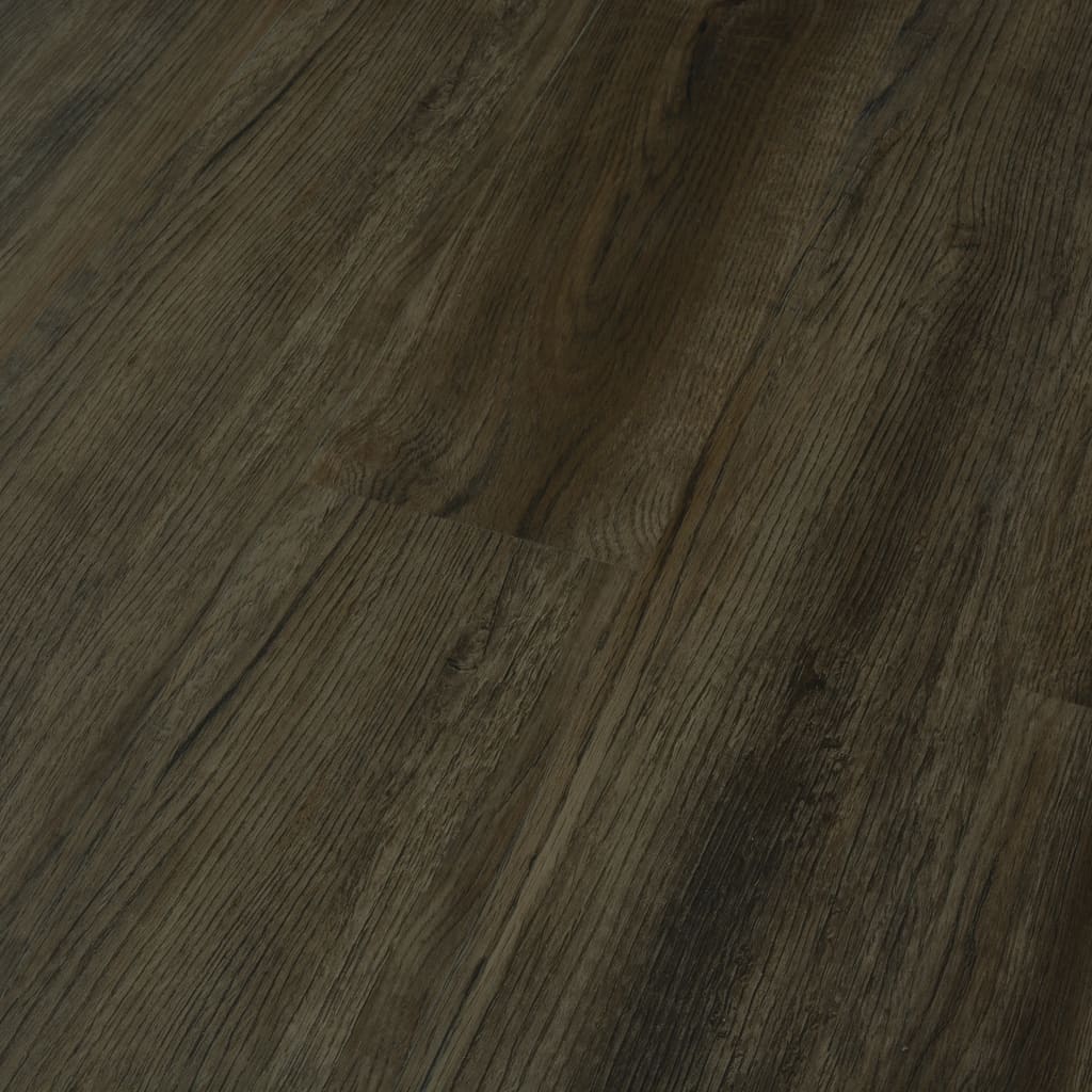 vidaXL Selvklebende gulvplanker 4,46 m² 3 mm PVC mørkebrun