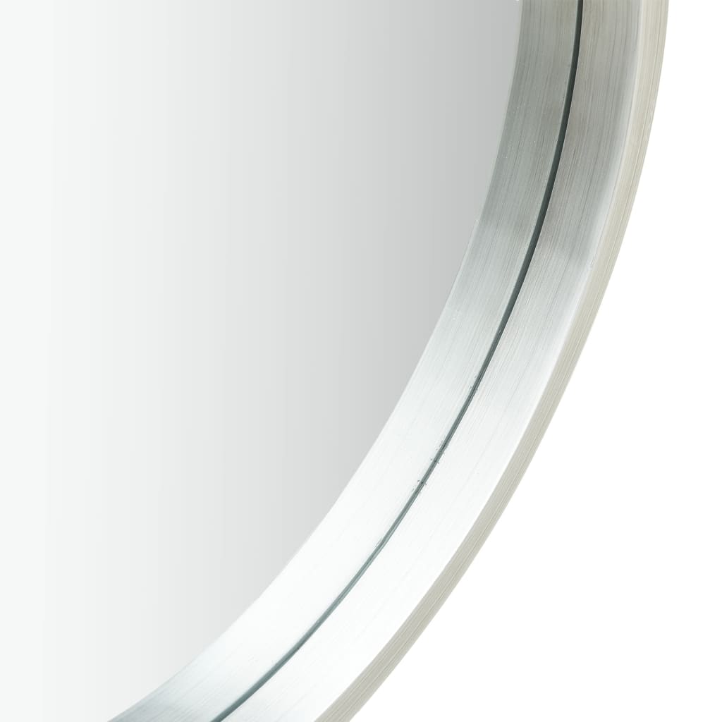vidaXL Veggspeil med stropp 60 cm sølv