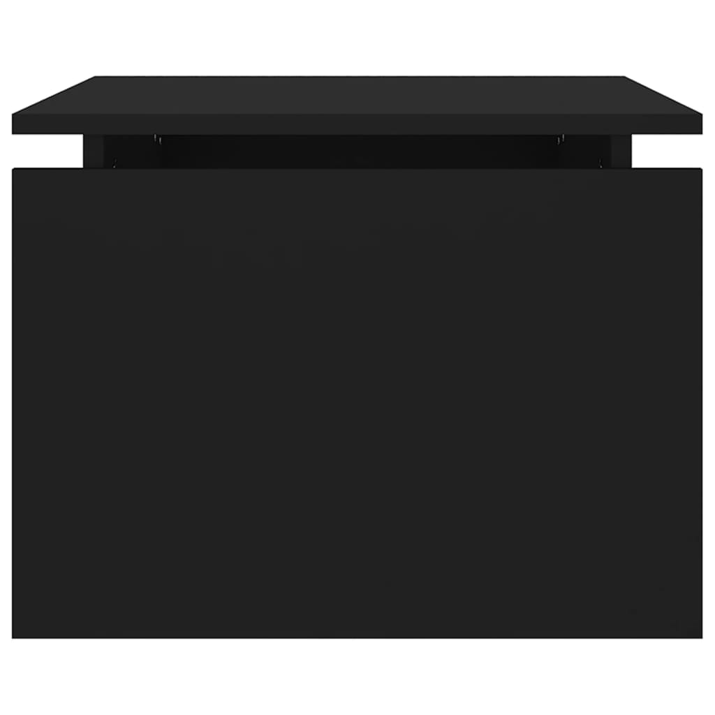 vidaXL Salongbord svart 68x50x38 cm sponplate
