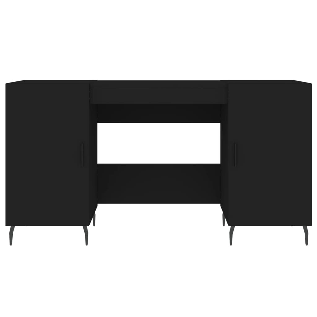 vidaXL Skrivebord svart 140x50x75 cm konstruert tre