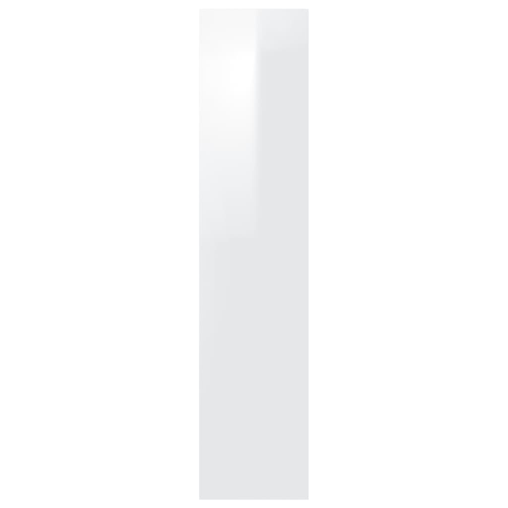 vidaXL Bokhylle/romdeler høyglans hvit 40x30x135 cm