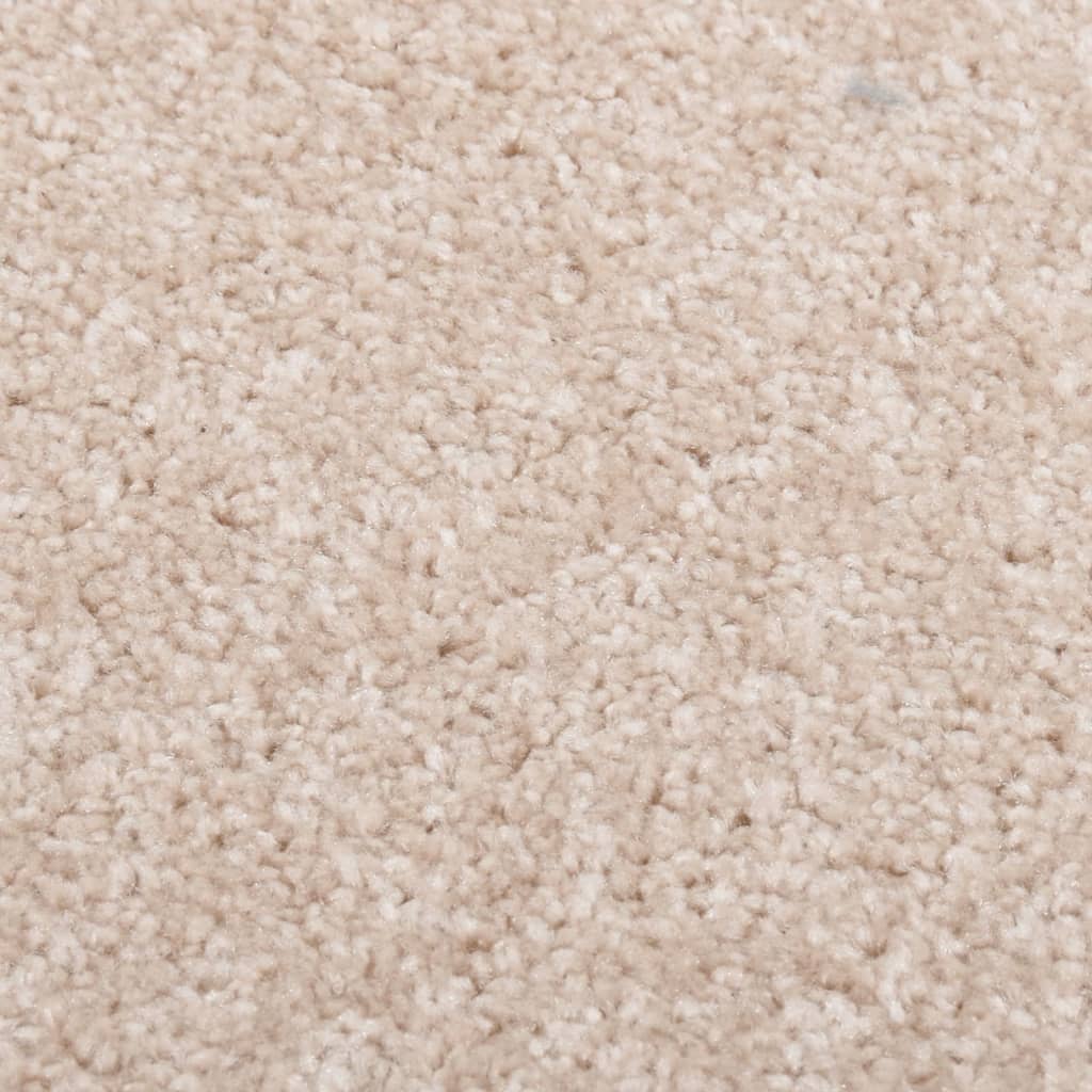 vidaXL Teppe med kort luv 140x200 cm mørk beige