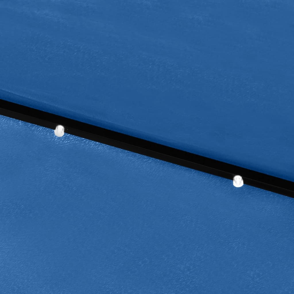 vidaXL Parasoll med lysdioder og stålstang asurblå 2x3 m