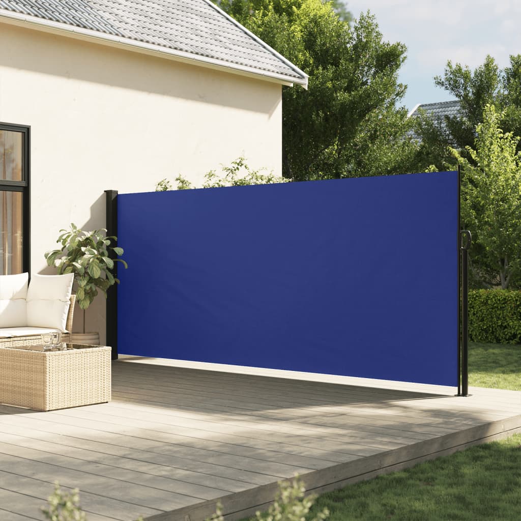 vidaXL Uttrekkbar sidemarkise blå 180x300 cm