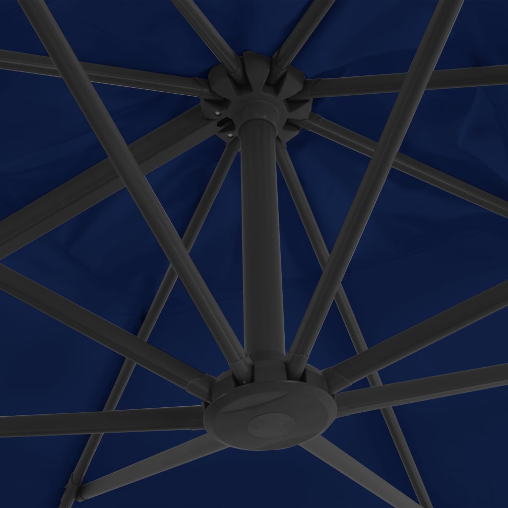 vidaXL Hengeparasoll med aluminiumstang 3x3 m asurblå