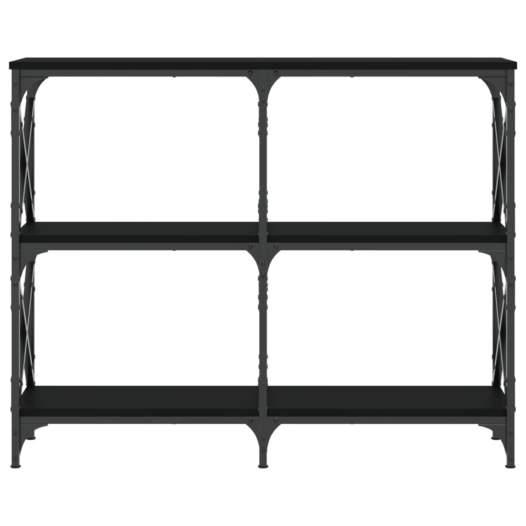vidaXL Konsollbord svart 100x28x80,5 cm konstruert tre