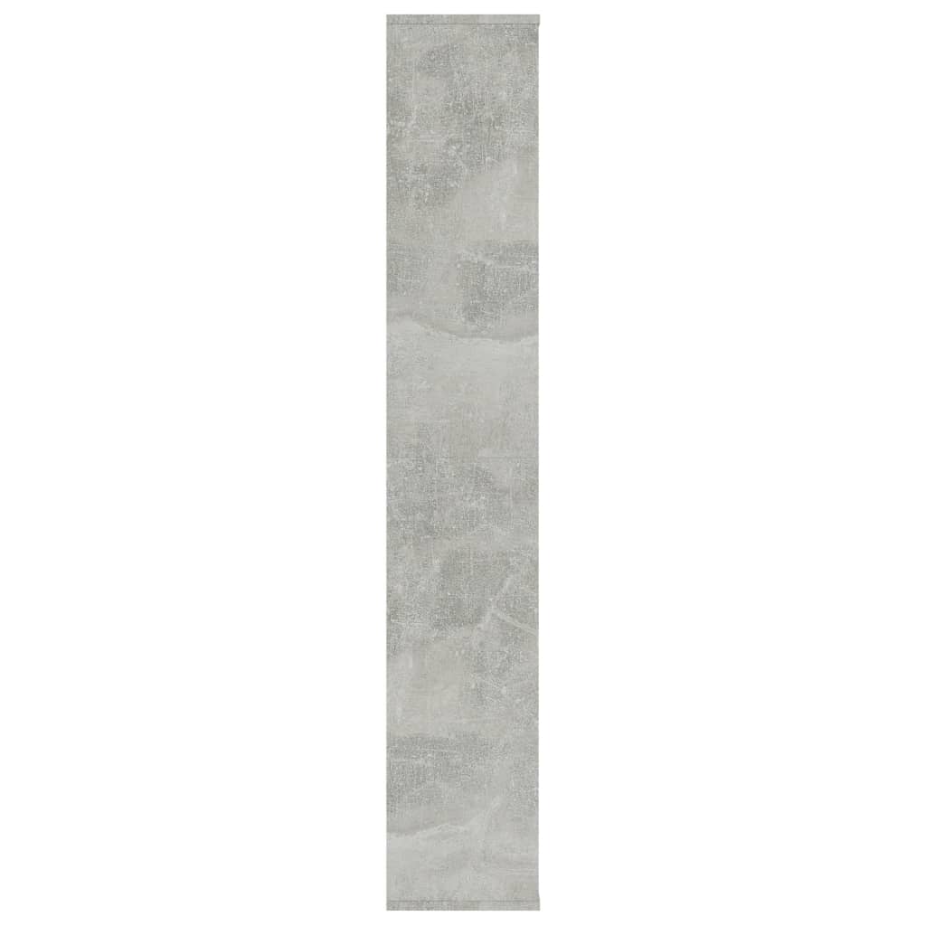 vidaXL Bokhylle/Romdeler betonggrå 100x24x140 cm sponplate