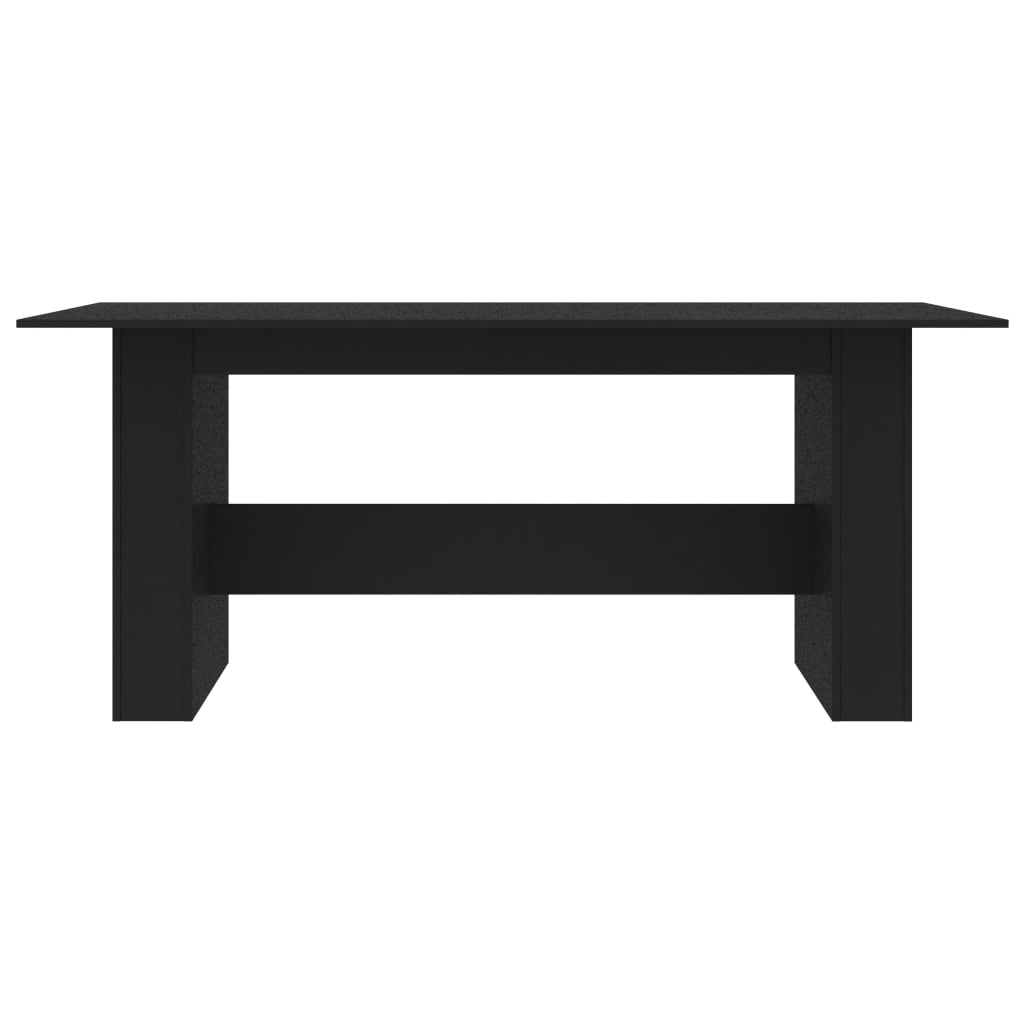 vidaXL Spisebord svart 180x90x76 cm sponplate