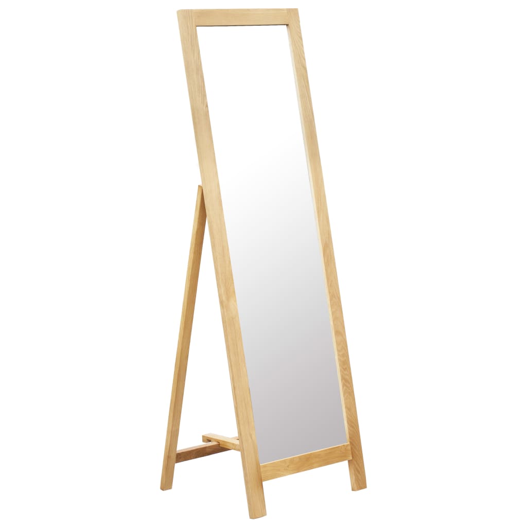 vidaXL Frittstående speil 48x46,5x150 cm heltre eik
