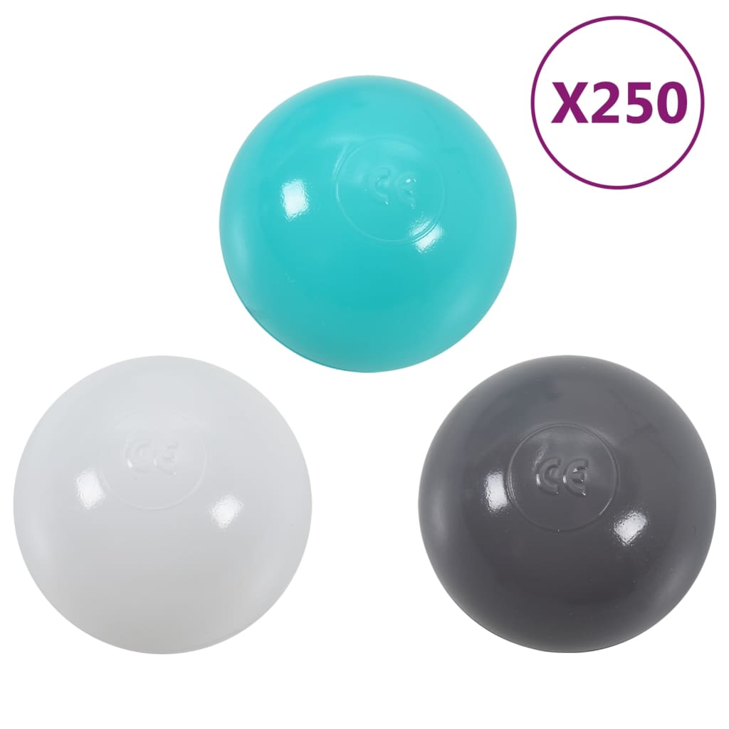 vidaXL Leketelt med 250 baller blå 102x102x82 cm