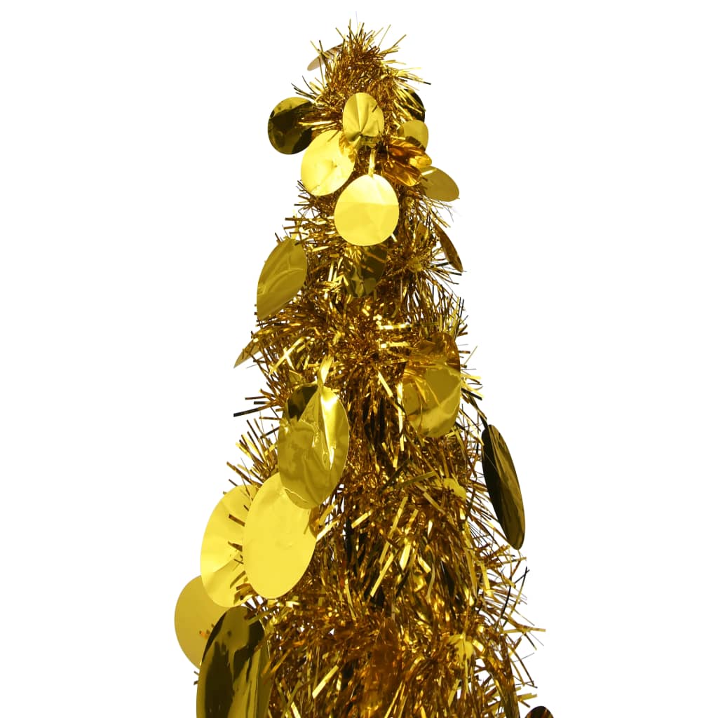 vidaXL Pop-up kunstig juletre gull 120 cm PET