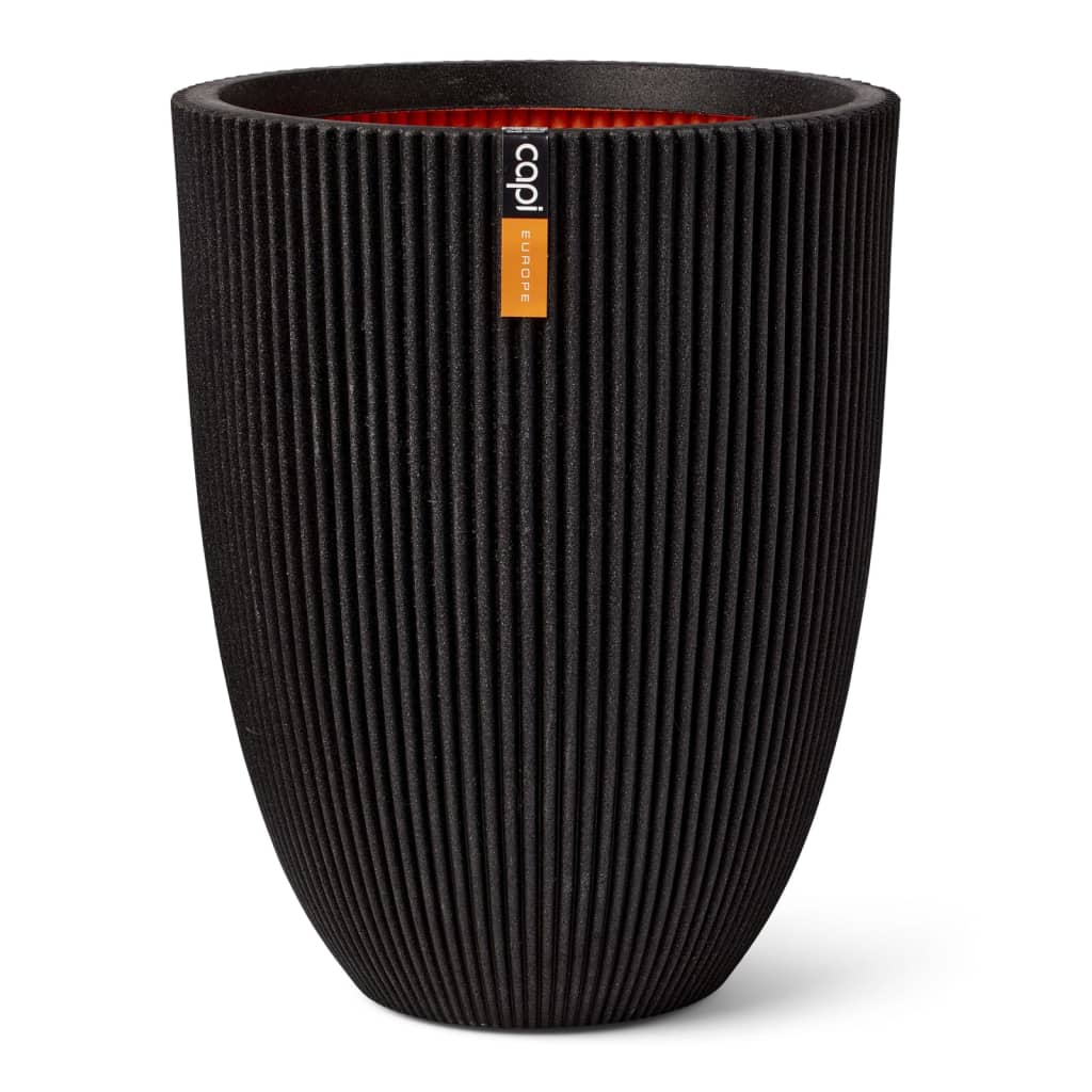 Capi Vase elegant Groove 34x46 cm svart