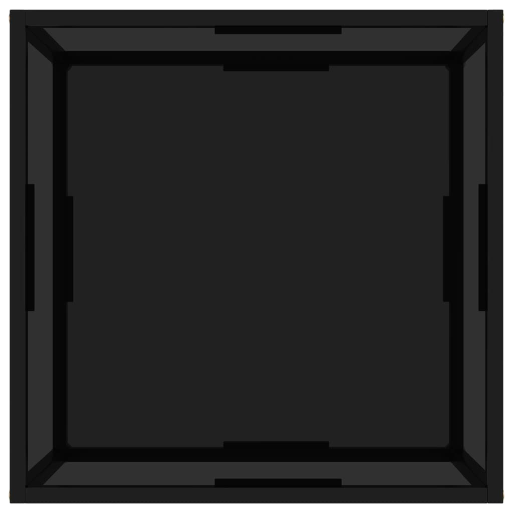 vidaXL Salongbord svart 60x60x35 cm herdet glass