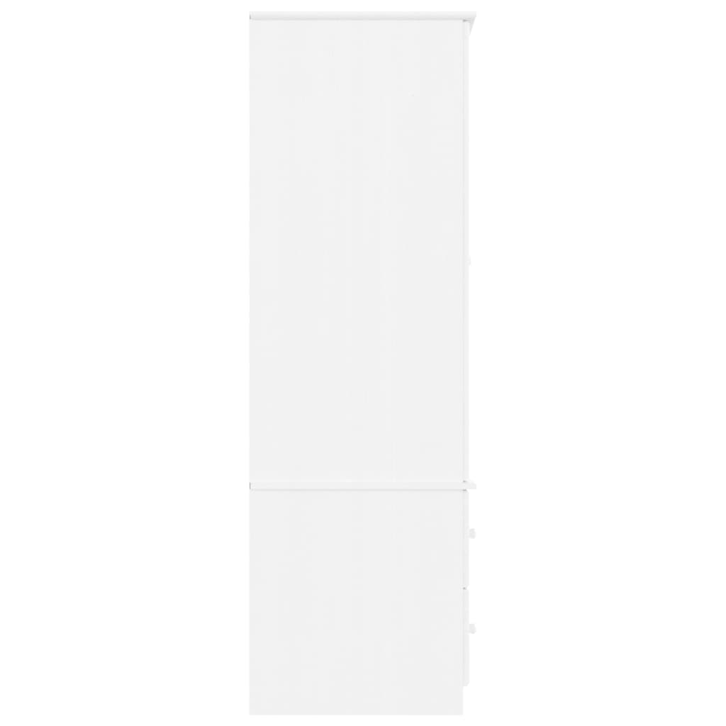 vidaXL Garderobe ALTA hvit 90x55x170 cm heltre furu
