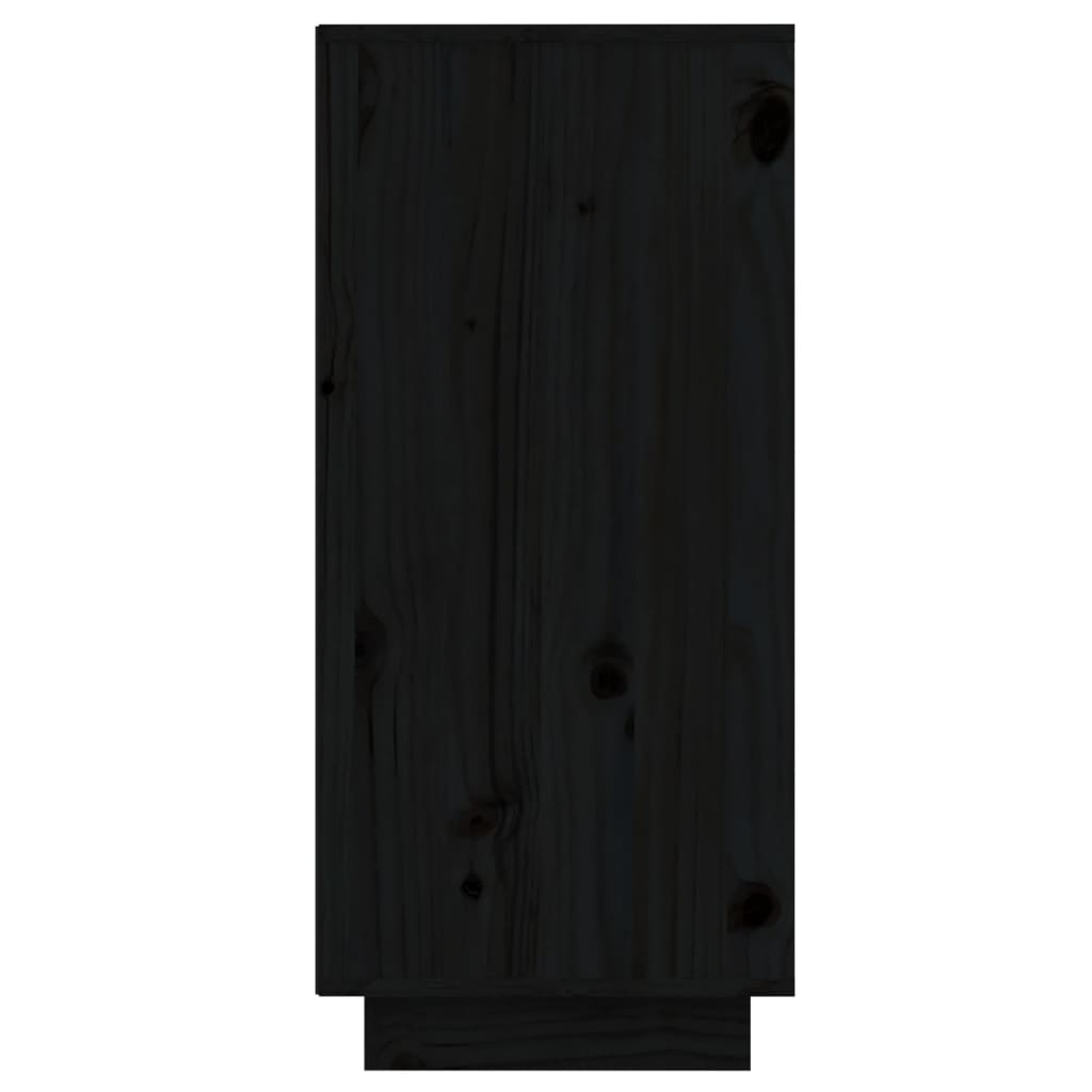 vidaXL Skjenk svart 60x34x75 cm heltre furu