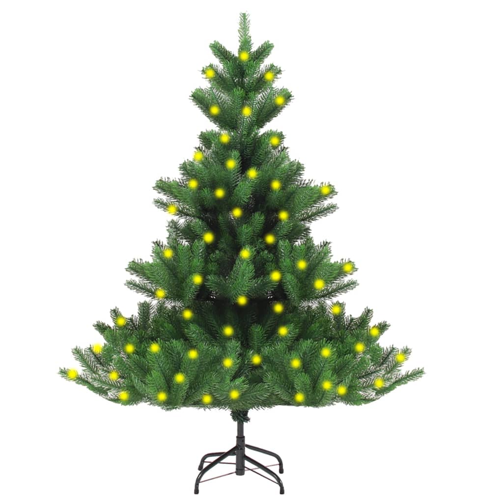 vidaXL Nordmann kunstig juletre med LED gran grønn 150 cm