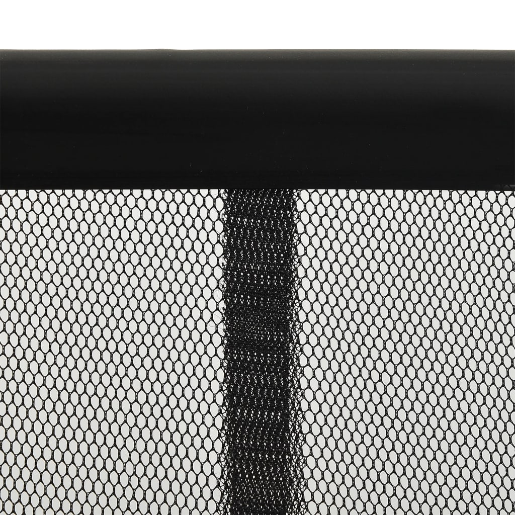 vidaXL Insektskjerm for dør med 5-delers nettgardin svart 120x240 cm
