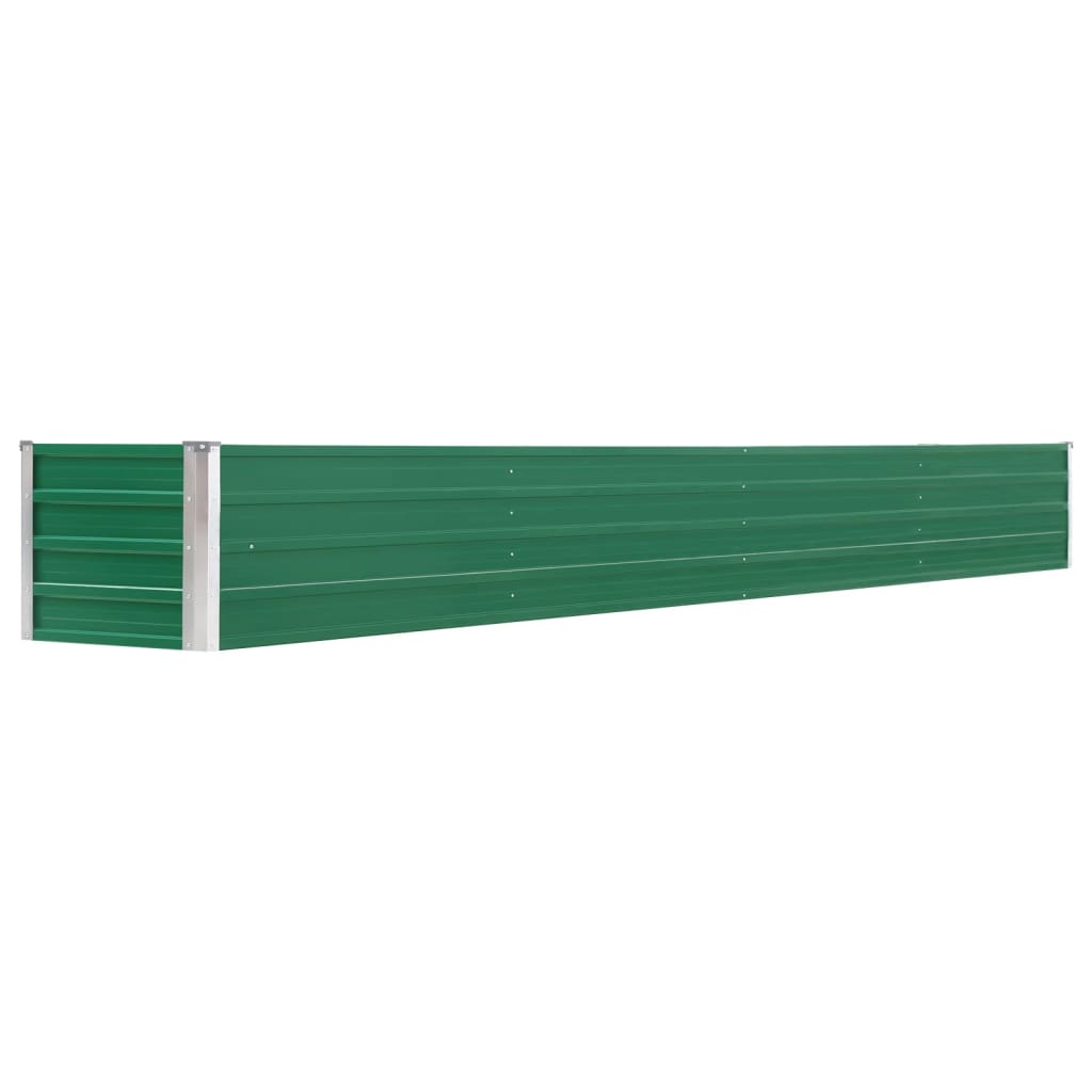 vidaXL Høybed galvanisert stål 320x40x45 cm grønn